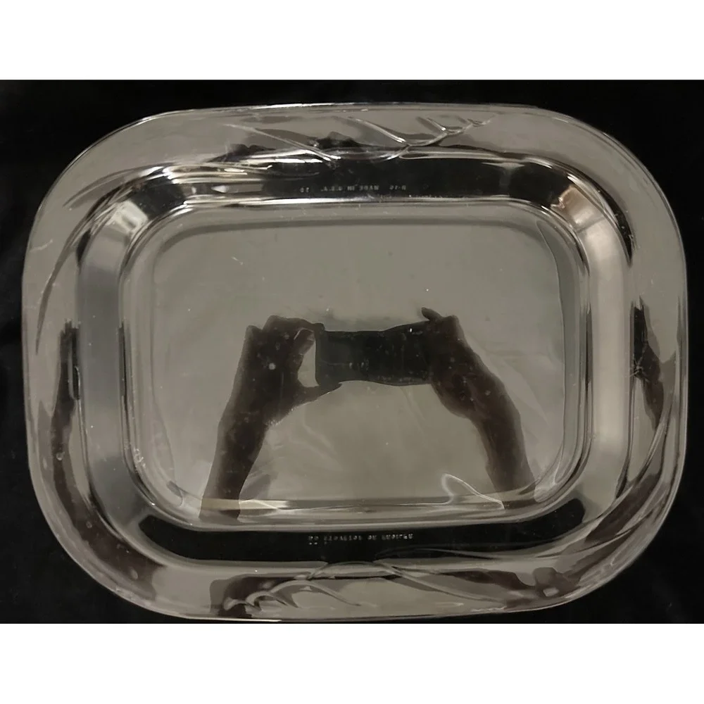 Serving Platter Rectangular Clear Glass 15